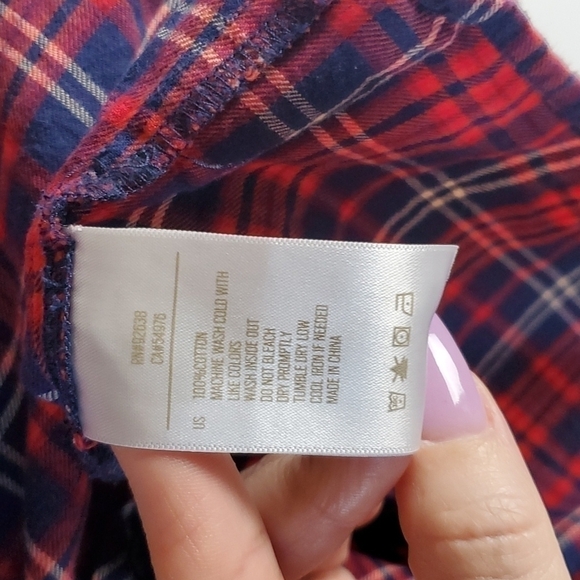 Fossil Plaid L/S Button Up Cotton Shirts Size Medium - Picture 3 of 6